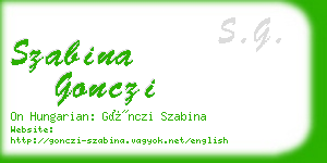 szabina gonczi business card